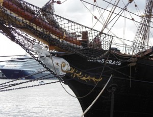 The James Craig moored in Salamanca Hobart