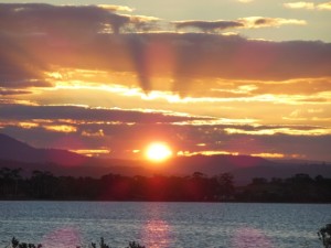 Sunset behind our house