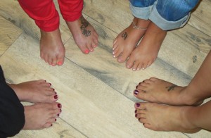 A group of us enjoyed a girls night in at South Arm... including champagne, spray tanning, the works !!!