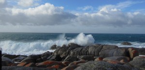 Heavier seas on our last day at the Bay of Fires