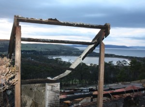 The home may be gone, but the view is still there