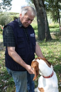 Mario our truffle hunter and Rex his dog, who ate more than we got. He was quick.