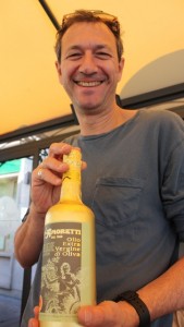 Martin with newly bought local olive oil for tonight