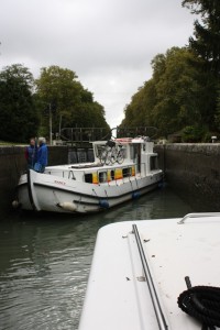 In a lock with another boat. There was only room for two boats our size