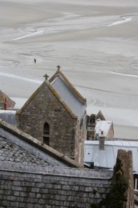 Mont St Michel at low tide