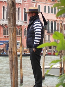 A proud gondolier