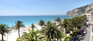Finale Ligure taken from our bedroom window