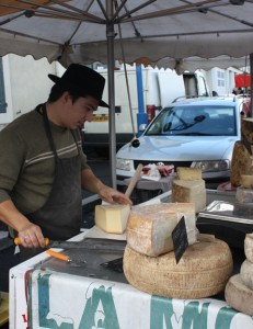 We love the price of cheese in France... the piece he is cutting is about 4 euros