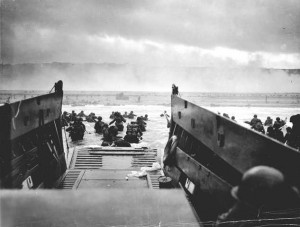 Another photo of a photo of the Normandy Beach landing on June 6th, 1944