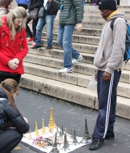 Eiffel towers in any size at Montmartre... Paris