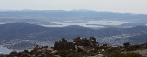 Hobart from the top of Mount Wellington