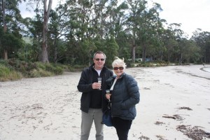 We landed at Stewarts Bay for champagne on the beach !!!!
