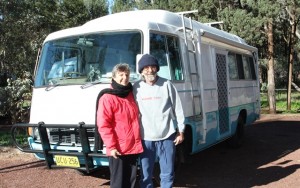 Eric Beazley and Vicki Leonard with their beloved "Turtlebago". I went to Bellingen High with these guys. They were in 2 grades below me. Camped next to them. A small world.