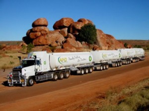 Devils Marbles....and a road train