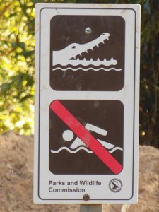 YES... this sign was right near our caravan campsite on the banks of the Adelaide River