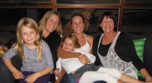 Steve's sisters Heidi and Karen, Mum Theresa and nieces 