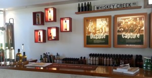 Sampling scotch and liquors at Timboon