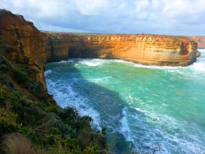 Rugged coastline along the Great Ocean Road