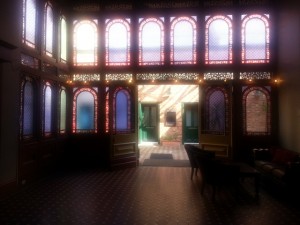 Inside the Vue Grand Hotel. It is an iconic and historic 32 room boutique hotel located in the main street of Queenscliff on the Bellarine Peninsula, less than 90 minutes from Melbourne.Great restaurant too. 